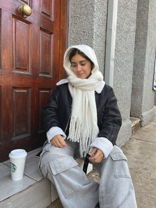 Maxi bufanda blanca